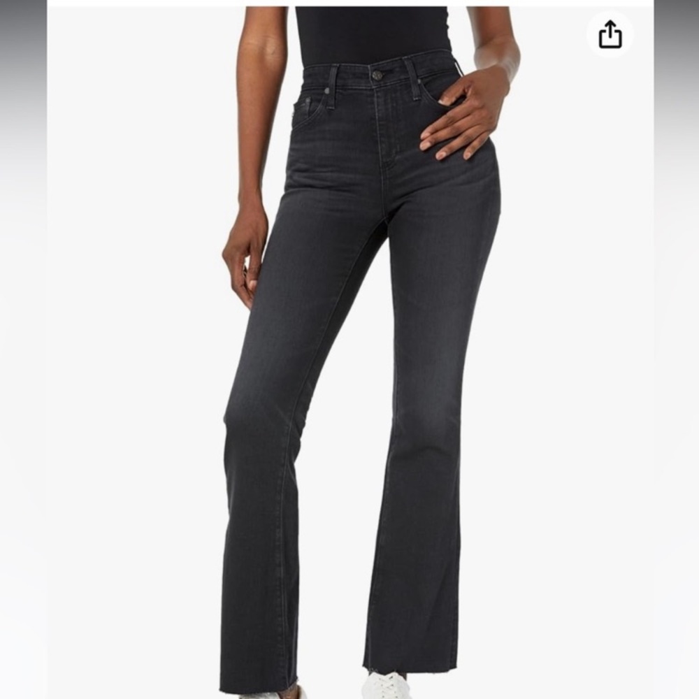 NWT AG Adriano Goldschmied Farrah Boot Crop Jeans Raw Hem Ag-ed size 24 00